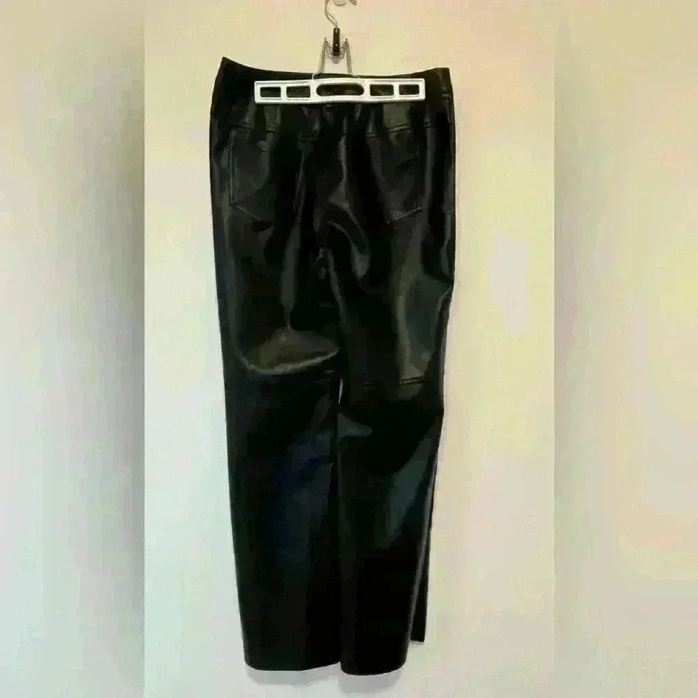 Princess Polly Macey black pleather pants , sz 8 - Picture 7 of 13